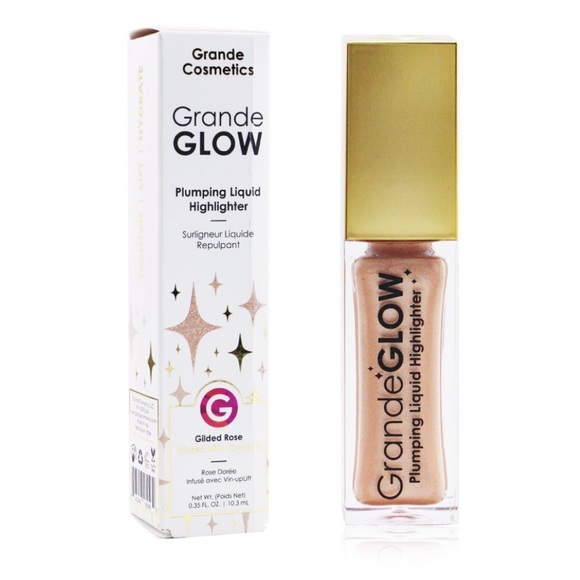 Grande Cosmetics GrandeGLOW Plumping Liquid Highlighter-Gilded Rose. Bronze, Fit - Picture 1 of 3